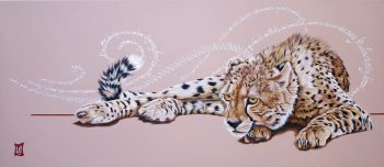 Prunelles mystiques, Acrylique et calligraphie d'après Baudelaire, 35 x 80 cm, 2016, Collection particulière